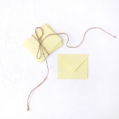 Minik zarf, 7x9 cm / 10 adet (Açık Sarı) - 1