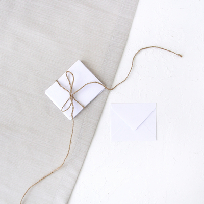 Minik zarf, 7x9 cm / 10 adet (Beyaz) - 1