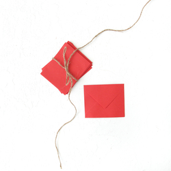 Minik zarf, 7x9 cm / 10 adet (Kırmızı) - Bimotif