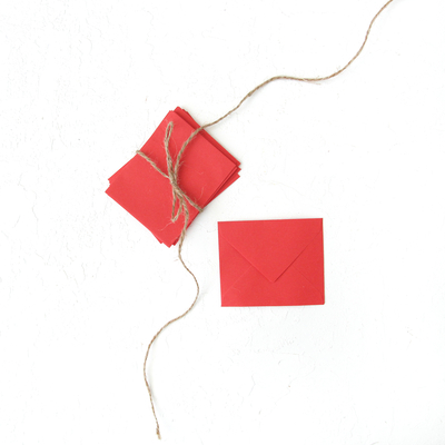 Minik zarf, 7x9 cm / 10 adet (Kırmızı) - 1