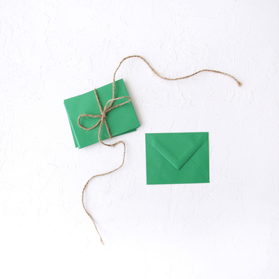 Minik zarf, 7x9 cm / 10 adet (Koyu Yeşil) - 1