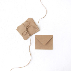 Minik zarf, 7x9 cm / 10 adet (Kraft) - Bimotif
