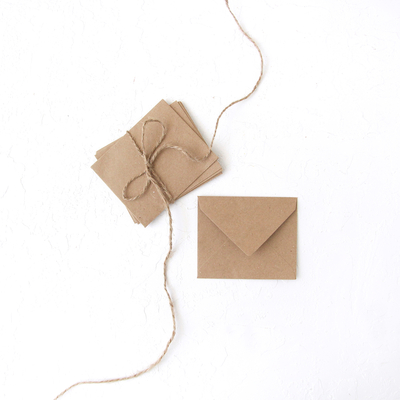 Minik zarf, 7x9 cm / 10 adet (Kraft) - 1