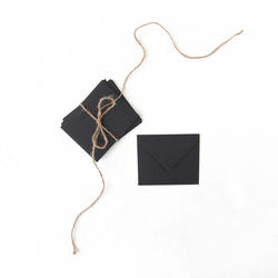 Minik zarf, 7x9 cm / 10 adet (Siyah) - Bimotif