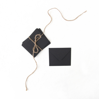 Minik zarf, 7x9 cm / 10 adet (Siyah) - 1