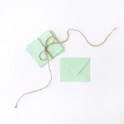 Minik zarf, 7x9 cm / 10 adet (Su Yeşili) - Bimotif