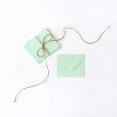 Minik zarf, 7x9 cm / 10 adet (Su Yeşili) - 1
