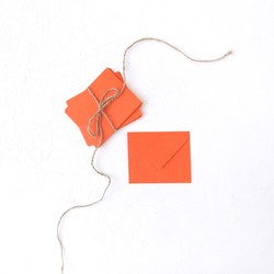 Minik zarf, 7x9 cm / 10 adet (Turuncu) - Bimotif