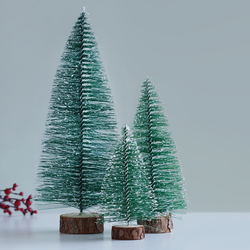 Minyatür yılbaşı karlı çam ağacı, 10 cm / 25 adet - Bimotif