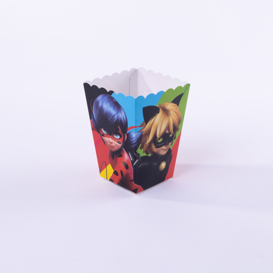 Miraculous Super Heroez temalı popcorn kutusu / 4 adet - 1