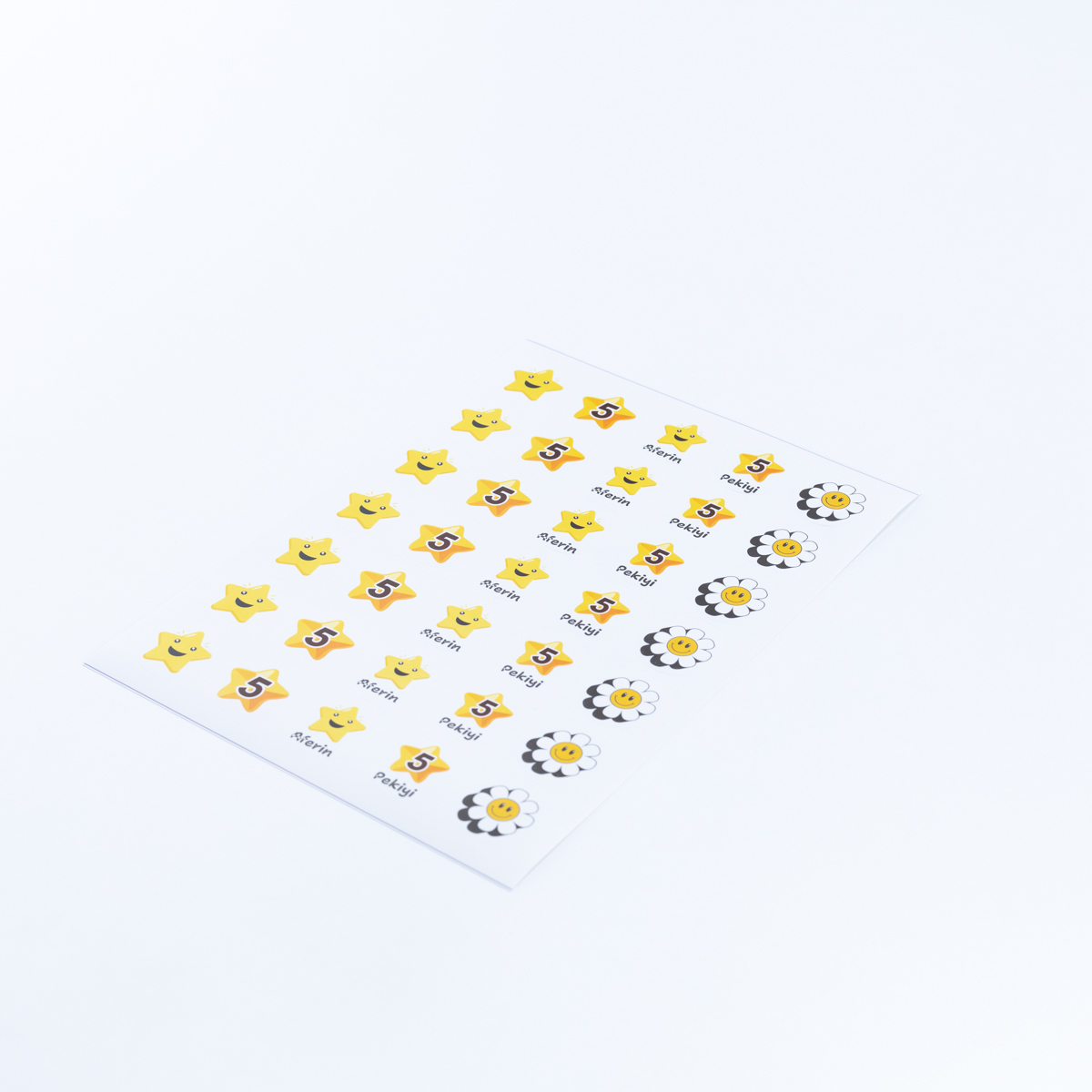 Öğrenci Değerlendirme Amaçlı Şekilli Sticker Seti, 35 Adet