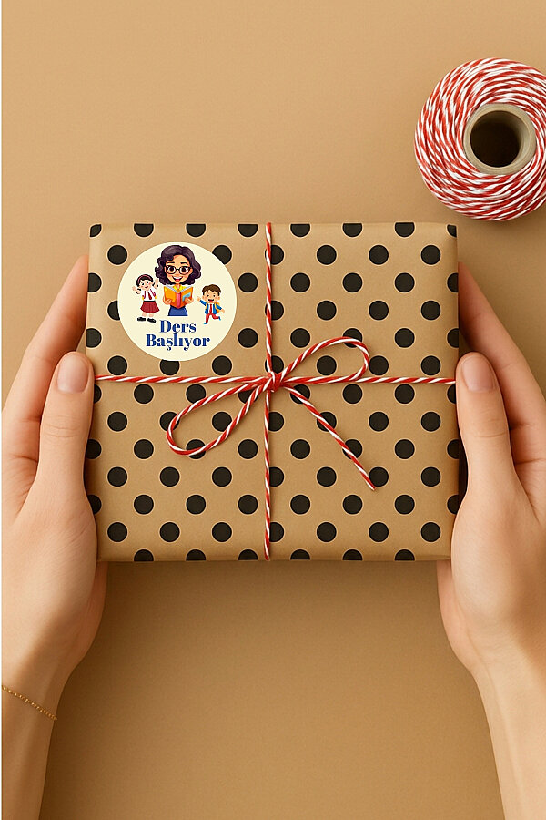 Okula Dönüş Sticker, Ders Başlıyor, Okula Hoşgeldiniz Sticker Seti, 4x4cm, 15 adet (1 Sayfa) - 5