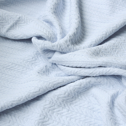Örgülü pamuk bebek battaniyesi, 100x100 cm / Mavi - Bimotif (1)