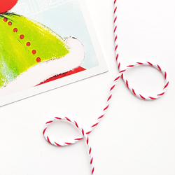 Paket ipi, kırmızı-beyaz / 200 metre (Marteniçka ipi, hediye paketleme ipi, ambalaj ipi) - 3