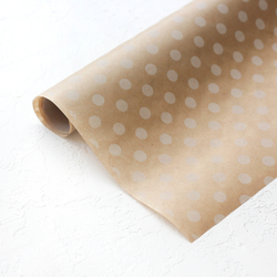 Paket kağıdı, puantiye, 70x100 cm / 5 adet (Beyaz) - Bimotif (1)