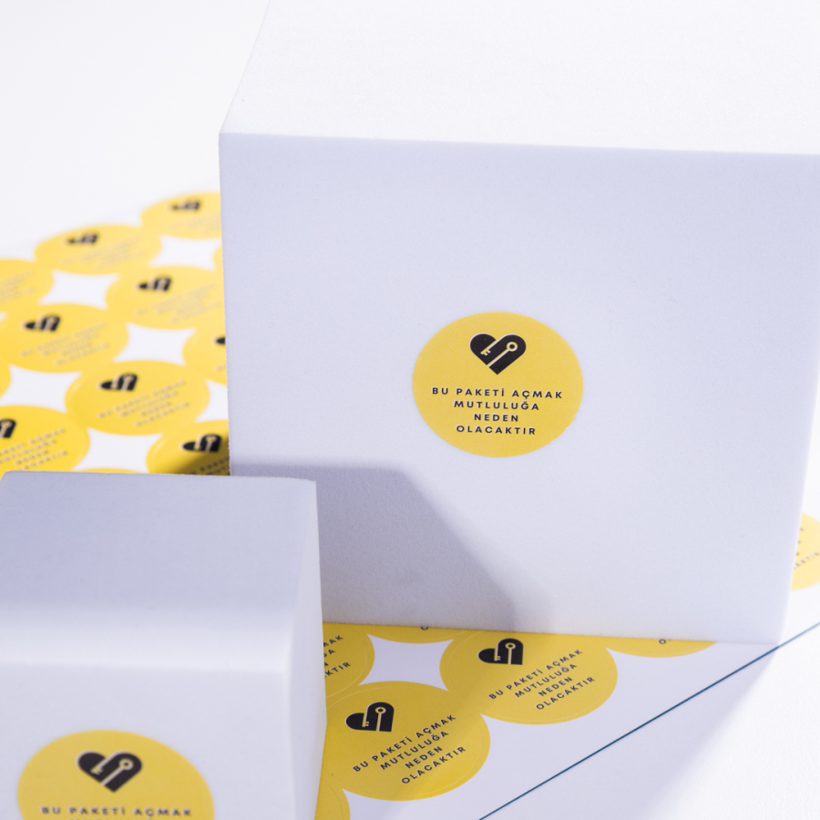 Paketlemeye özel 350 adet sticker, Bu paketi açmak mutluluğa neden olacaktır - 3