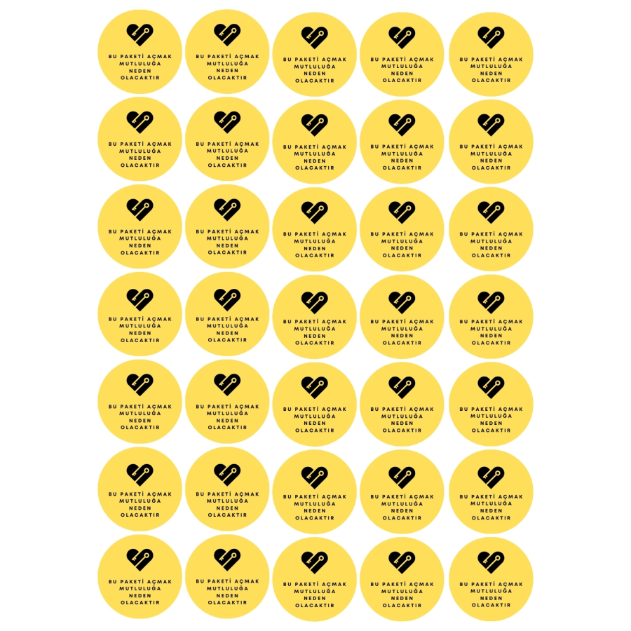 Paketlemeye özel 350 adet sticker, Bu paketi açmak mutluluğa neden olacaktır - 1