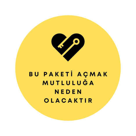 Paketlemeye özel 350 adet sticker, Bu paketi açmak mutluluğa neden olacaktır - Bimotif (1)