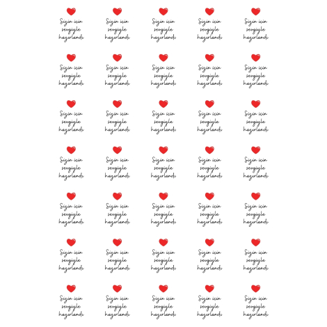 Paketlemeye özel 35 adet sticker, Sizin için sevgiyle hazırlandı - Bimotif