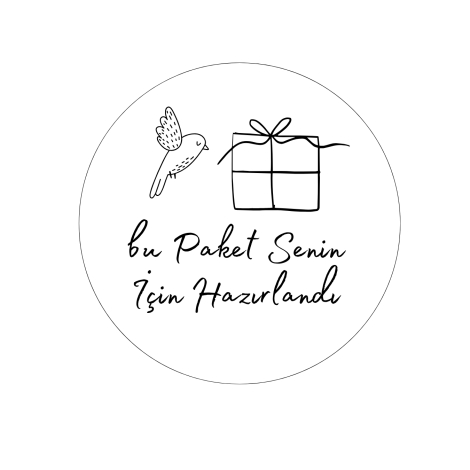 Paketlemeye özel 700 adet sticker, Bu paket senin için hazırlandı - Bimotif (1)