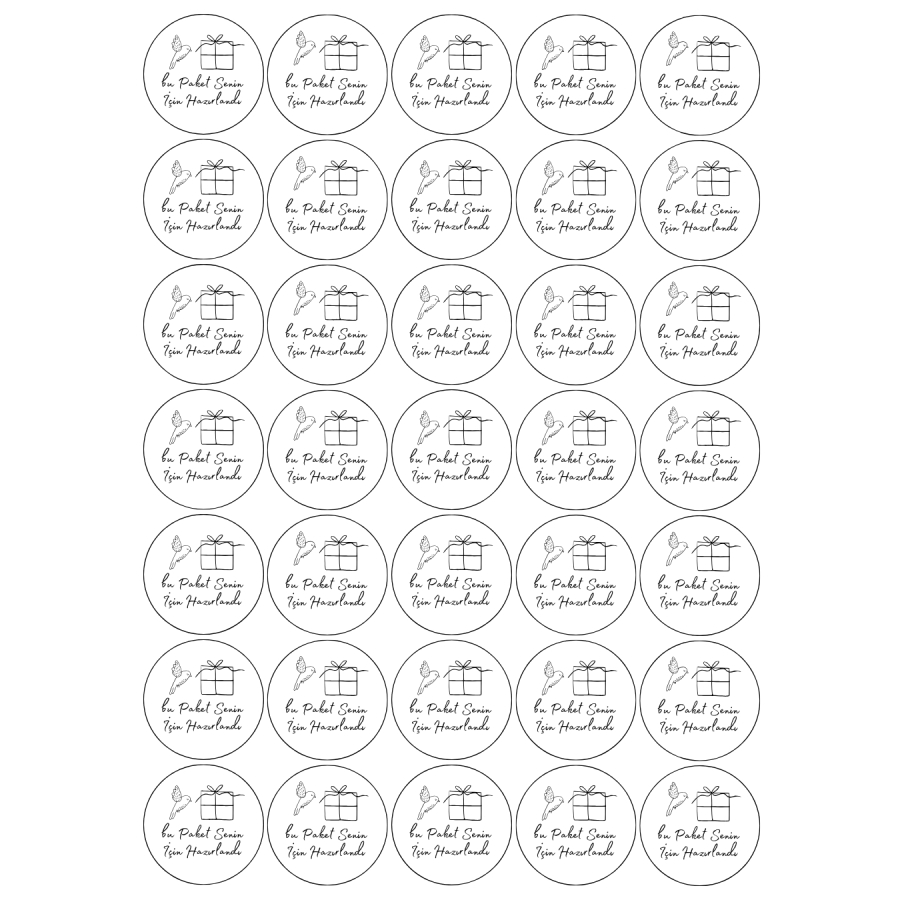 Paketlemeye özel 700 adet sticker, Bu paket senin için hazırlandı - 1