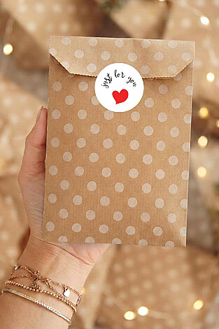 Paketlemeye ve Hediye Sunumlarına Özel 350 adet (10 Sayfa) Sticker - Just For You - Bimotif (1)