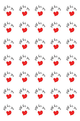 Paketlemeye ve Hediye Sunumlarına Özel 700 adet (20 Sayfa) Sticker - Just For You - Bimotif