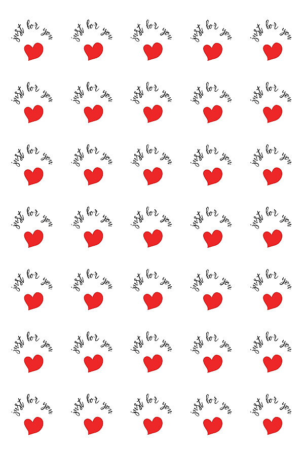 Paketlemeye ve Hediye Sunumlarına Özel 700 adet (20 Sayfa) Sticker - Just For You - 1