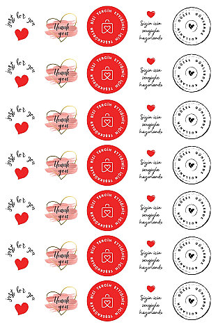 Paketlemeye Özel Ambalaj Seti (20 adet Kağıt Çanta + 20 adet Kese Kağıdı + 35 adet Sticker) - 3