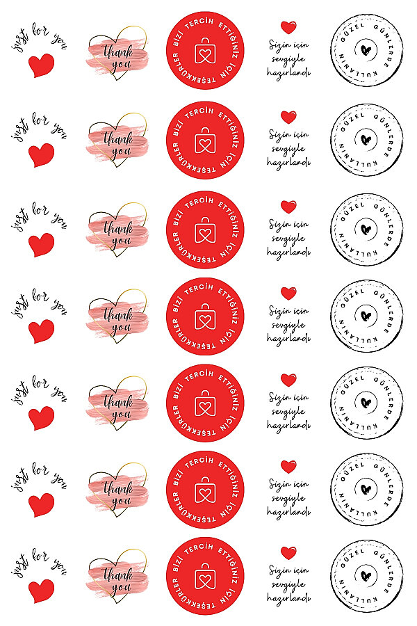 Paketlemeye Özel Ambalaj Seti (20 adet Kağıt Çanta + 20 adet Kese Kağıdı + 35 adet Sticker) - 3