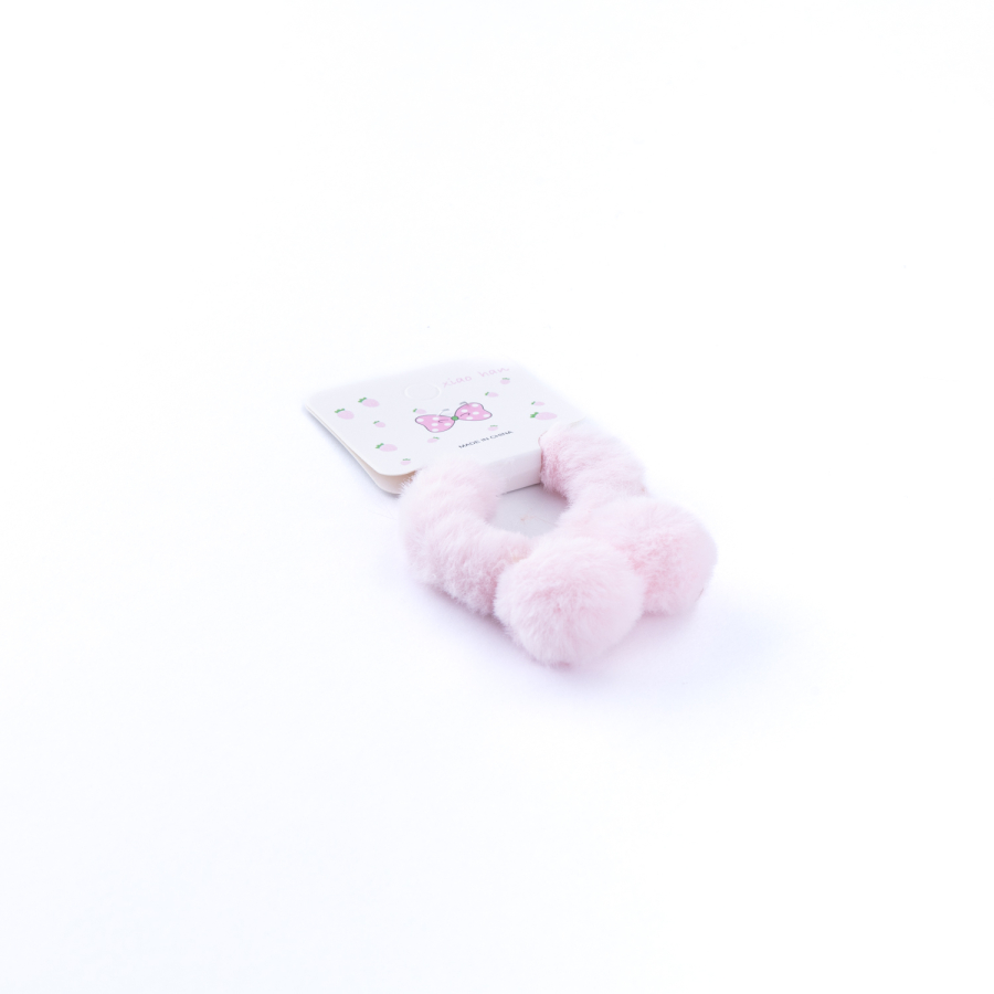 Peluş kurdele saç lastiği, Pembe - 2