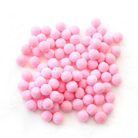 Peluş ponpon, 2.2 cm / 20 adet / Açık Pembe - Bimotif