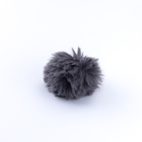 Peluş ponpon anahtarlık, gri - Bimotif (1)