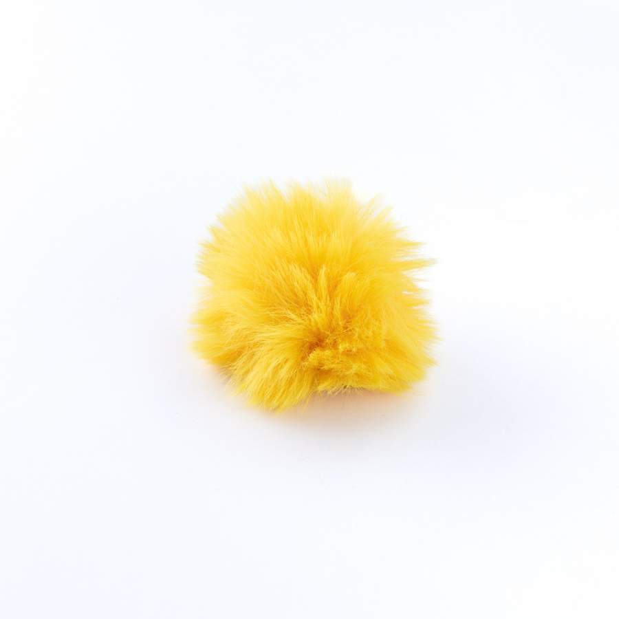 Peluş ponpon anahtarlık, sarı - 2