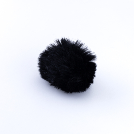 Peluş ponpon anahtarlık, siyah - Bimotif (1)