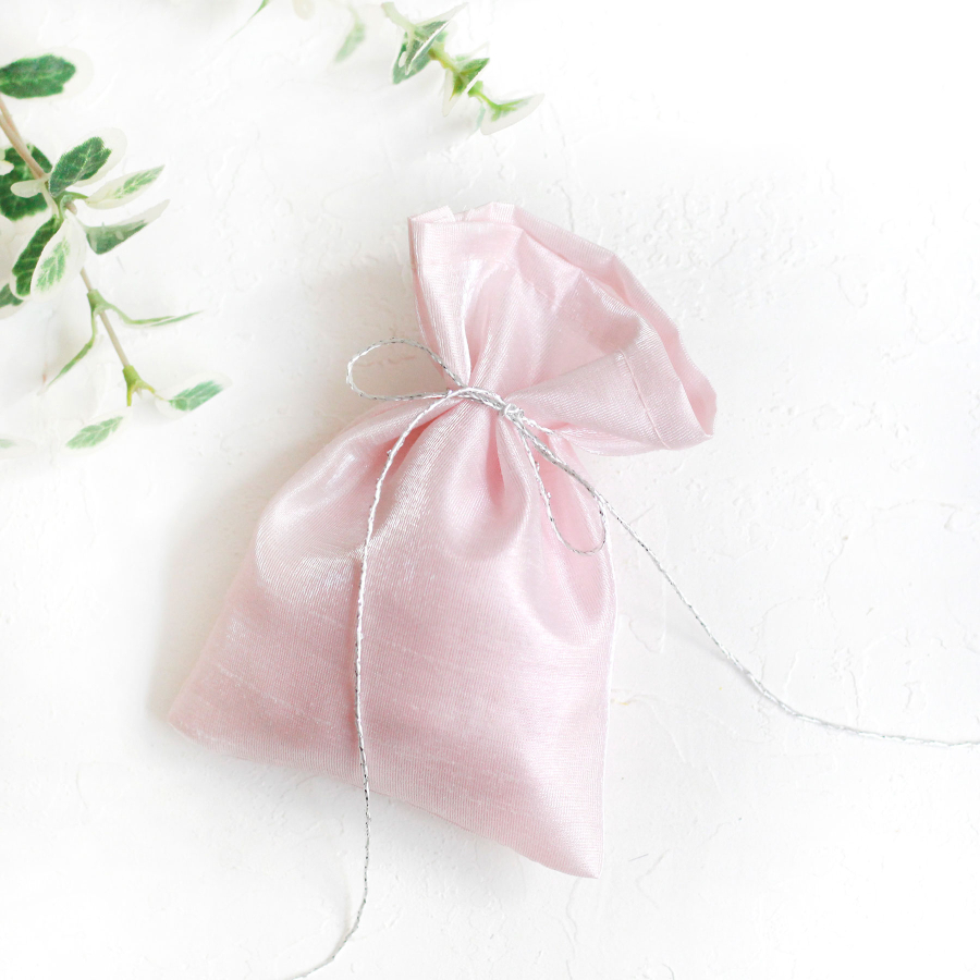 Pembe-somon osmanlı ipeği kese, 10x15 cm / 10 adet - 3