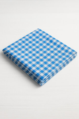 Pötikare mavi masa örtüsü, piknik örtüsü, 75x75 cm (Orta boy pamuklu sofra bezi) - Bimotif (1)