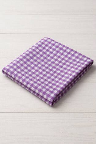 Pötikare mor masa örtüsü, piknik örtüsü, 75x75 cm (Orta boy pamuklu sofra bezi) - Bimotif (1)