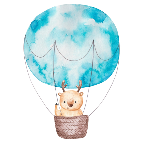 Priz sticker 10x15 cm, Geyik ve Uçan Balon - Bimotif (1)