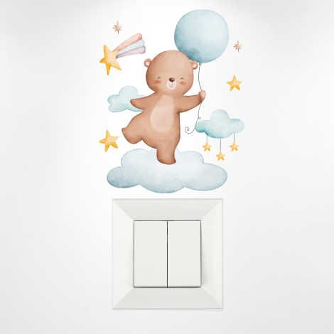 Priz sticker 10x15 cm, Sevimli Ayıcık - Bimotif