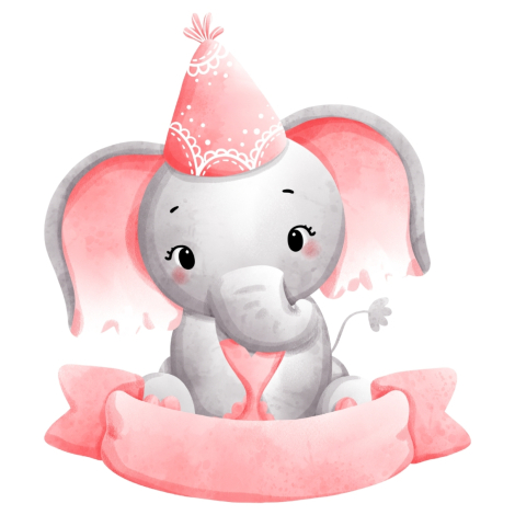 Priz sticker 10x15 cm, Sevimli Fil - Bimotif (1)