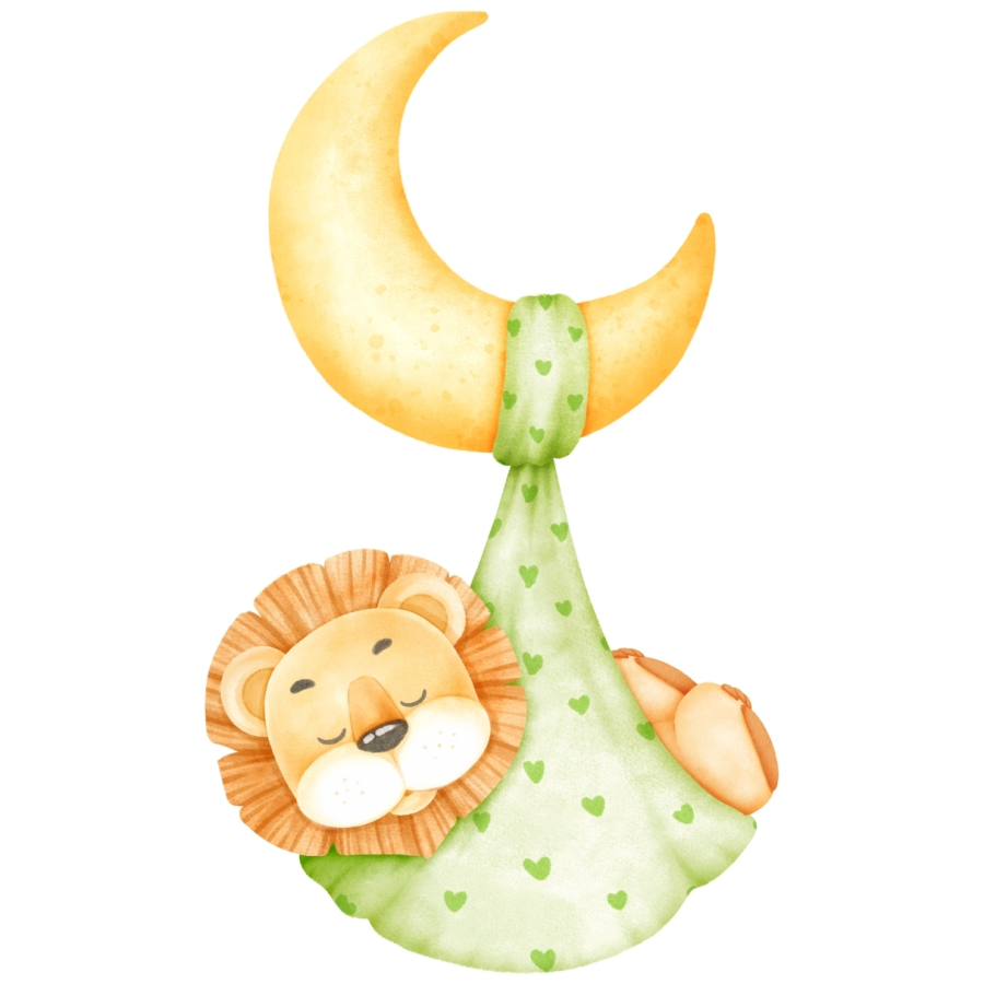 Priz sticker 10x15 cm, Uyuyan Aslan - 2