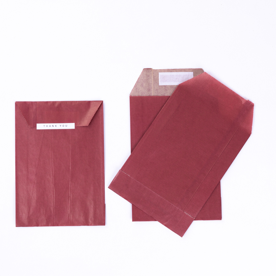 5 adhesive gift packs, Burgundy / 25x6x30.5 cm - 1