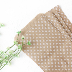 Polka dot patterned 25 paper bags, kraft-white, 18x30 cm - Bimotif (1)