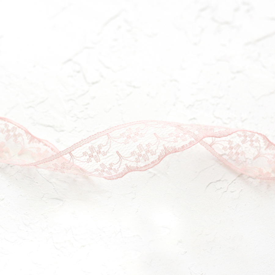 2 cm lace ribbon in light pink, 5 meters - 1