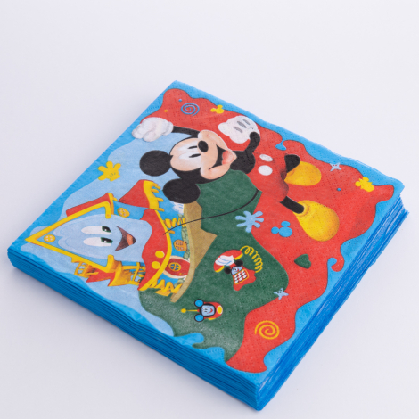 Micky Mouse Boy themed napkin, 33x33 cm / 4 pieces - Bimotif