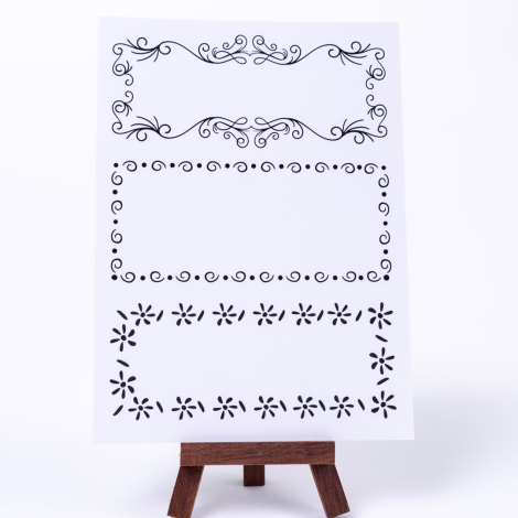 Stickers with rectangular frame, A5, 2 sheets - Bimotif