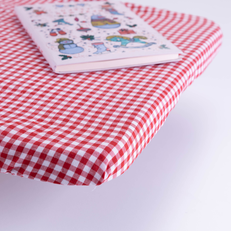 Zephyr fabric teacher tablecloth with elastic, 140x100 cm / Red - 1