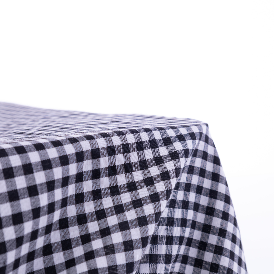 Zephyr fabric teacher tablecloth with elastic, 140x100 cm / Black - 3