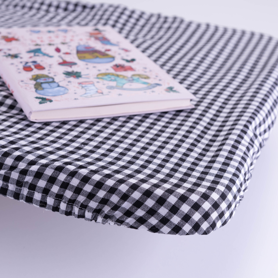 Zephyr fabric teacher tablecloth with elastic, 140x100 cm / Black - 1